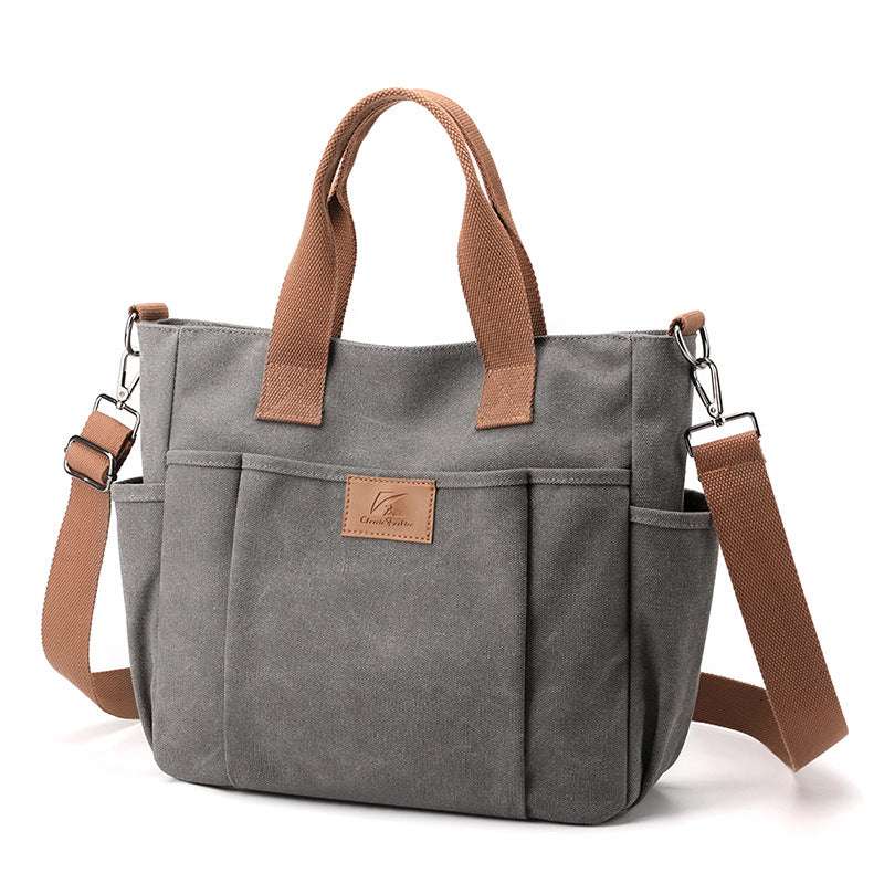 Bolsa de Lona Feminina Magda, Cinza - Meradise