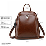 Mochila de Couro Feminina Viena - Meradise 17