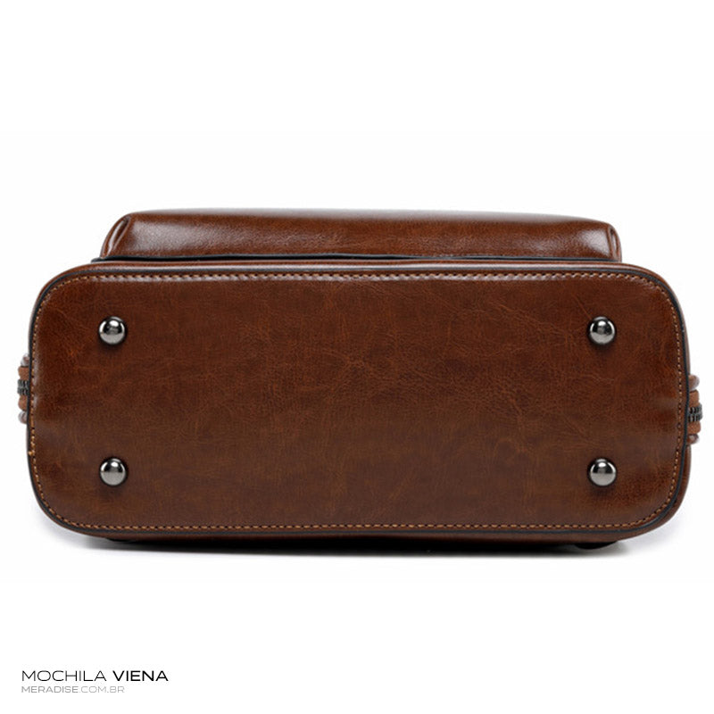 Mochila de Couro Feminina Viena - Meradise 14