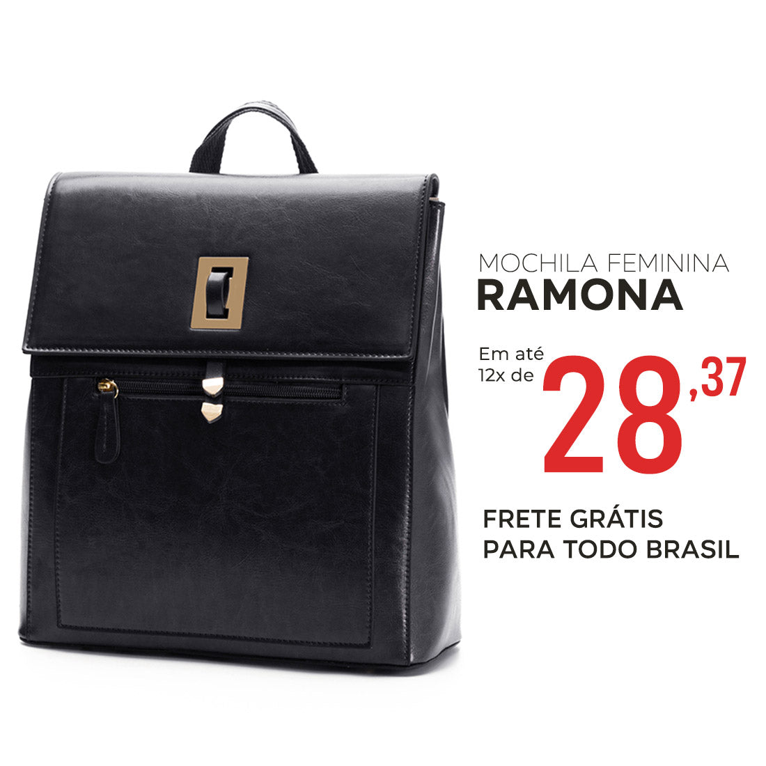 Mochila de Couro Ramona