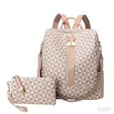 Mochila de Couro Feminina Sarah, Off-White - Meradise