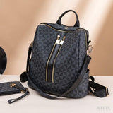 Mochila de Couro Feminina Sarah, Preta - Meradise