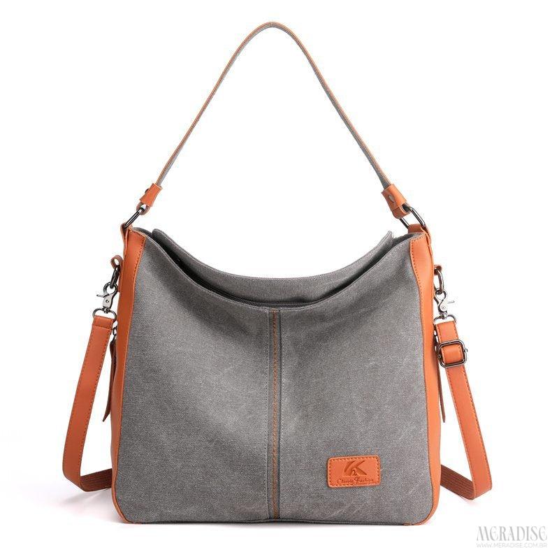 Bolsa de Lona Feminina Abby, Cinza - Meradise