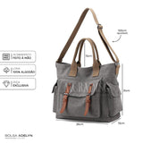 Bolsa de Lona Feminina Adelyn, Cinza - Meradise 2