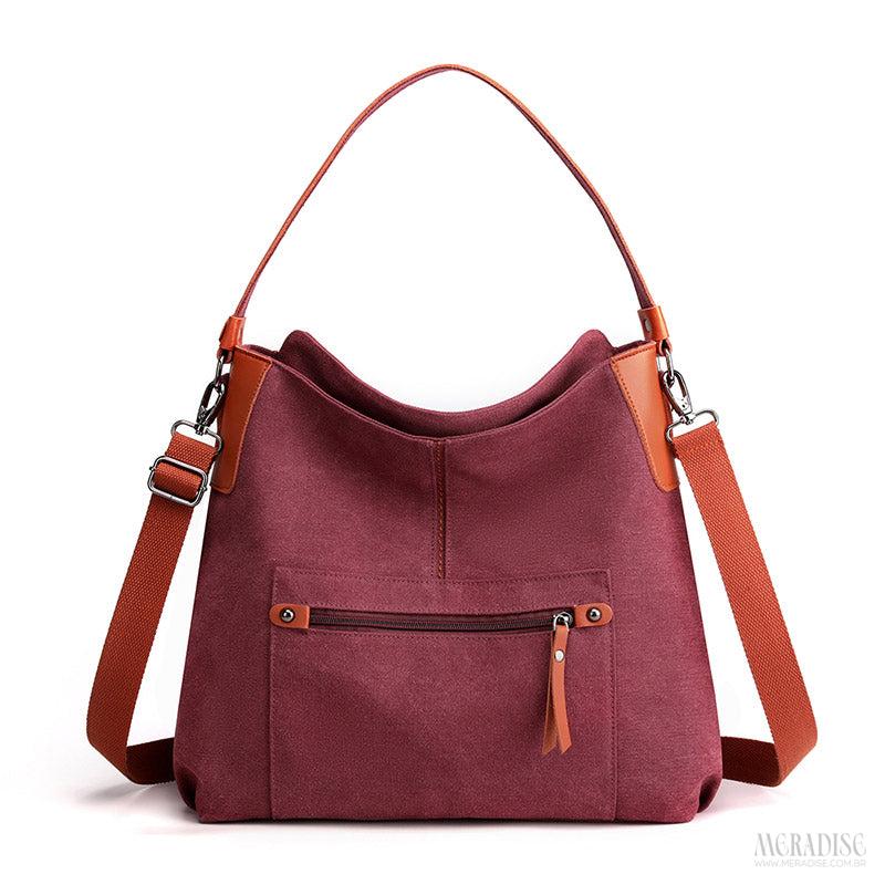 Bolsa de Lona Feminina Dulcy, Borgonha - Meradise