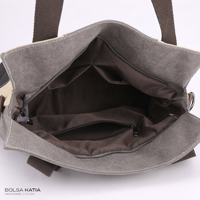 Bolsa de Lona Feminina Katia, Marrom - Meradise 4