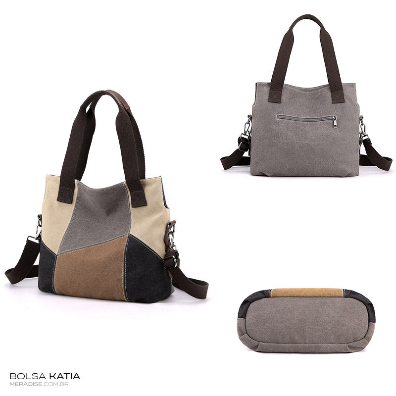Bolsa de Lona Feminina Katia, Marrom - Meradise 5