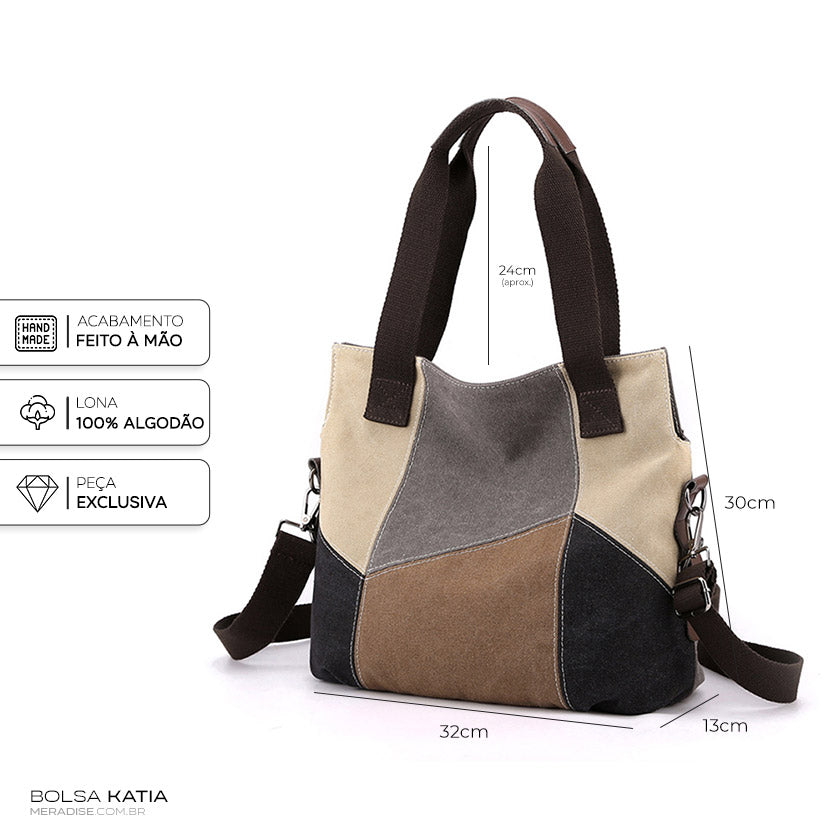 Bolsa de Lona Feminina Katia, Marrom - Meradise 6