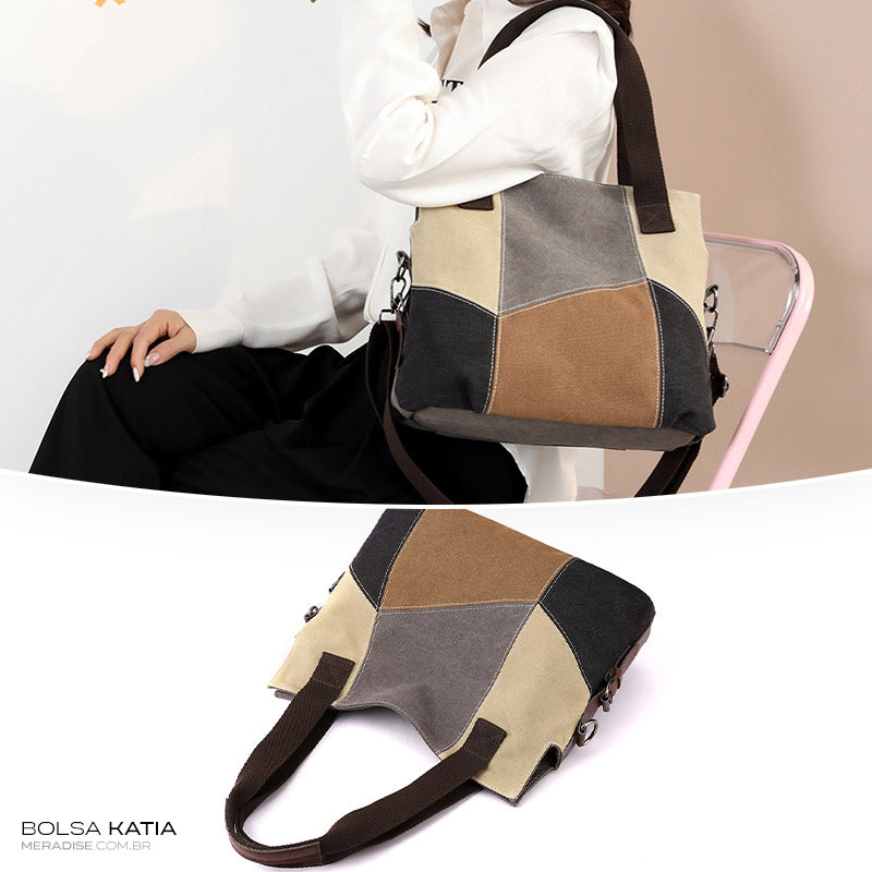 Bolsa de Lona Feminina Katia, Marrom - Meradise 2