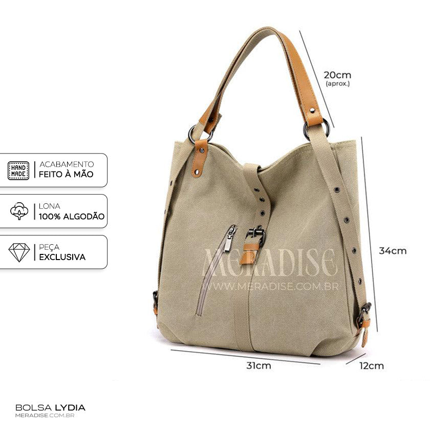 Bolsa de Lona Feminina Lydia - Meradise 4