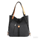 Bolsa de Lona Feminina Lydia, Preta - Meradise