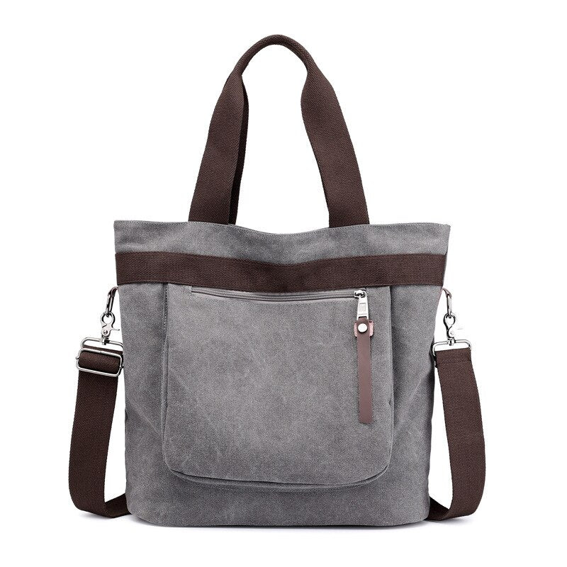 Bolsa de Lona Feminina Lyvia, Cinza - Meradise