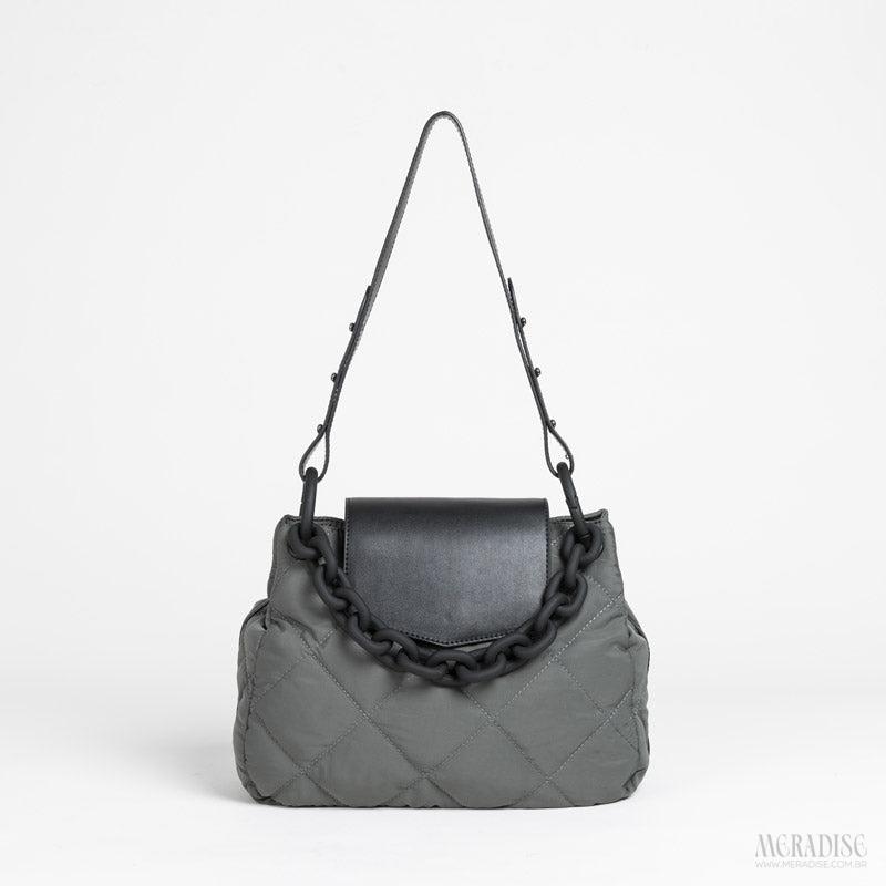 Bolsa de Nylon Feminina Domenic, Cinza - Meradise