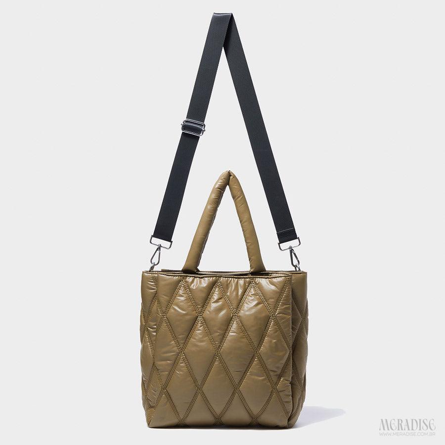 Bolsa de Nylon Feminina Karen, Verde Militar - Meradise 3