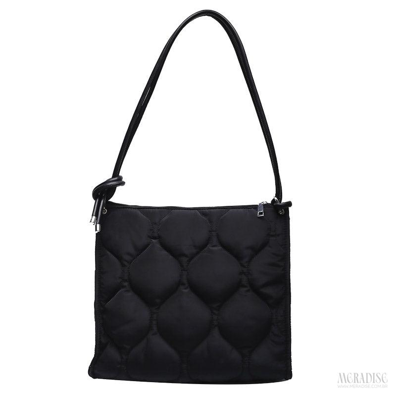 Bolsa de Nylon Feminina Madelyn, Preta - Meradise