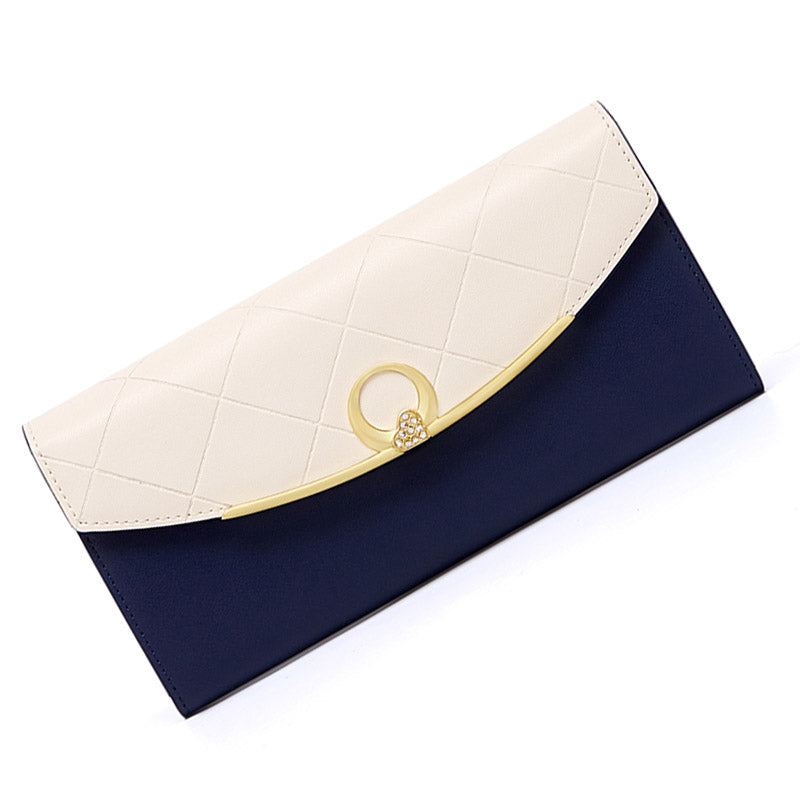 Carteira de Couro Feminina Sabrina, Azul - Meradise