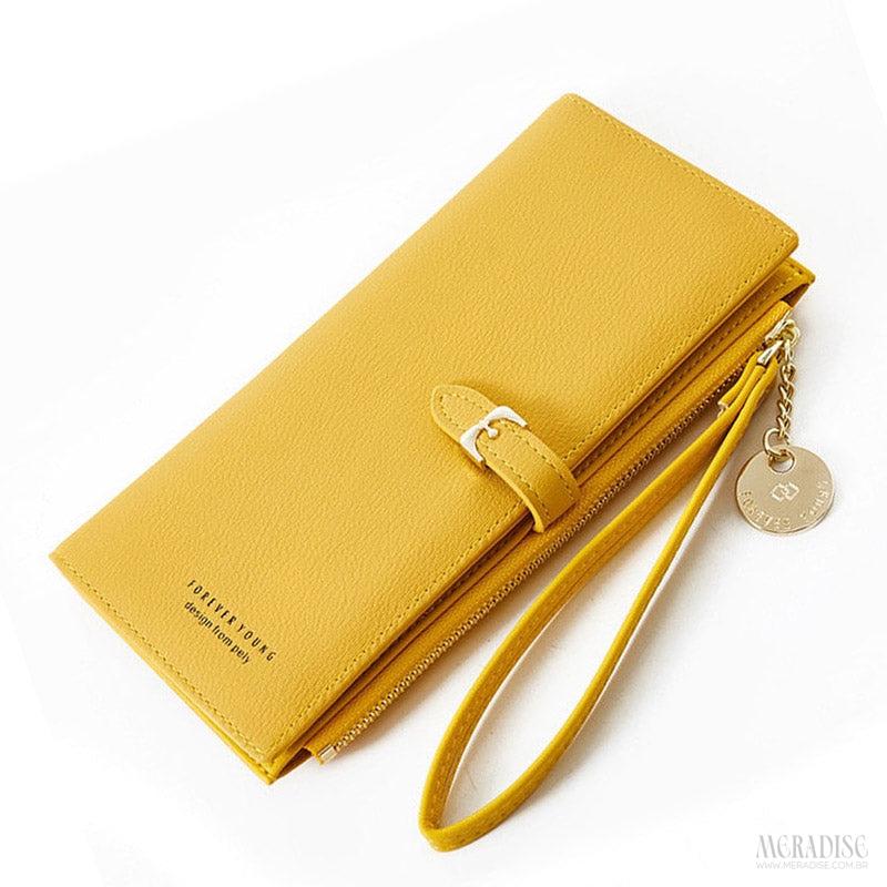 Carteira Feminina Longa Alice, Amarela - Meradise 22