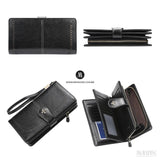 Carteira Feminina Longa Jasmine, Preta - Meradise 4