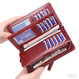 Carteira Feminina Longa Jasmine, Vermelha - Meradise 4