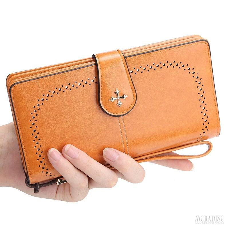 Carteira Feminina Longa Jasmine, Mostarda - Meradise 2