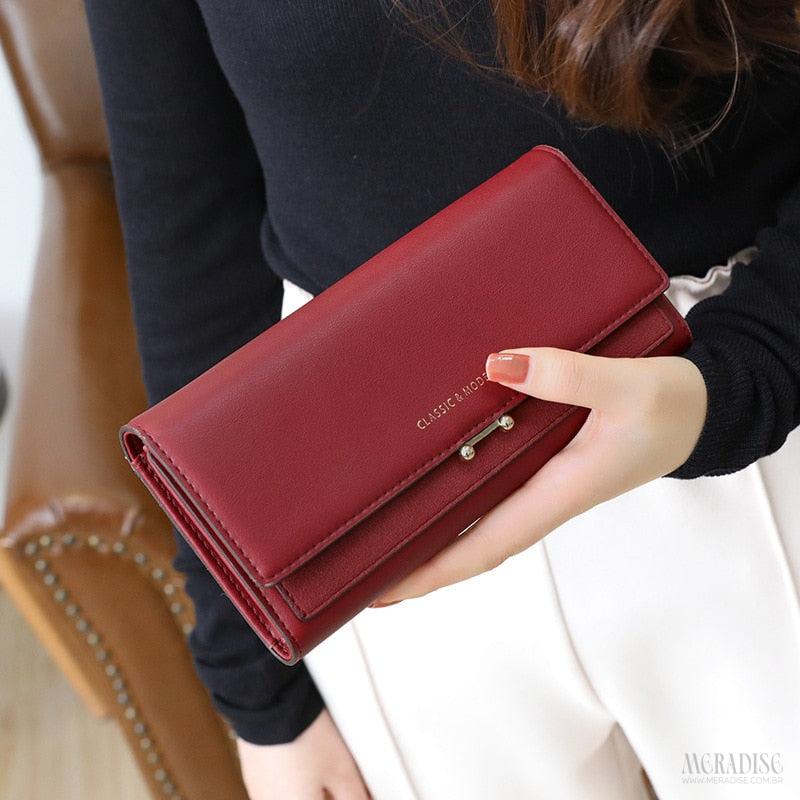 Carteira Feminina Longa Modern, Vermelha - Meradise 2