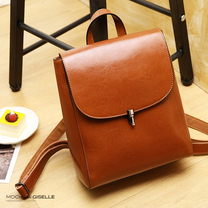 Mochila de Couro Feminina Giselle - Meradise