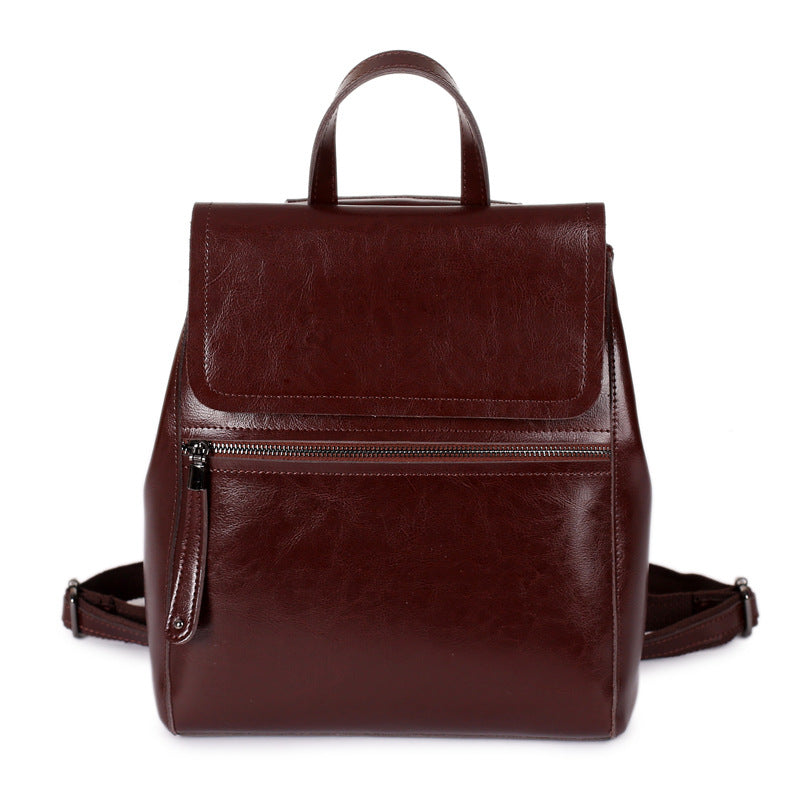 Mochila de Couro Feminina Helena, Marrom - Meradise