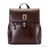 Mochila de Couro Feminina Ramona, Marrom Café - Meradise