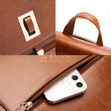 Mochila de Couro Feminina Ramona, Marrom - Meradise 8