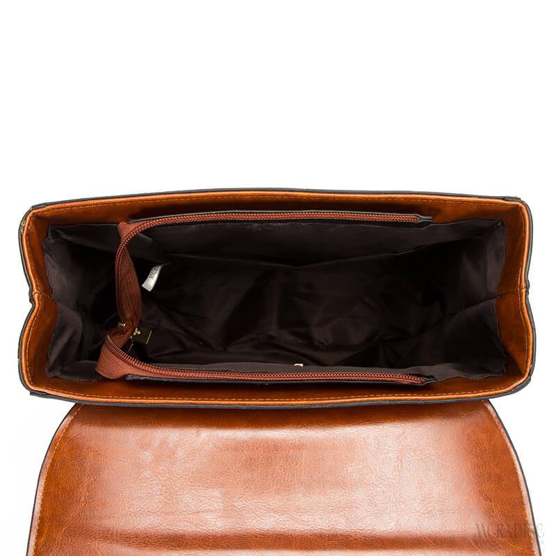 Mochila de Couro Feminina Ramona, Marrom - Meradise 3