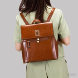 Mochila de Couro Feminina Ramona, Marrom - Meradise 2