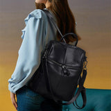 Mochila de Couro Feminina Samantha, Preta - Meradise 2