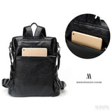 Mochila de Couro Feminina Samantha, Preta - Meradise 5
