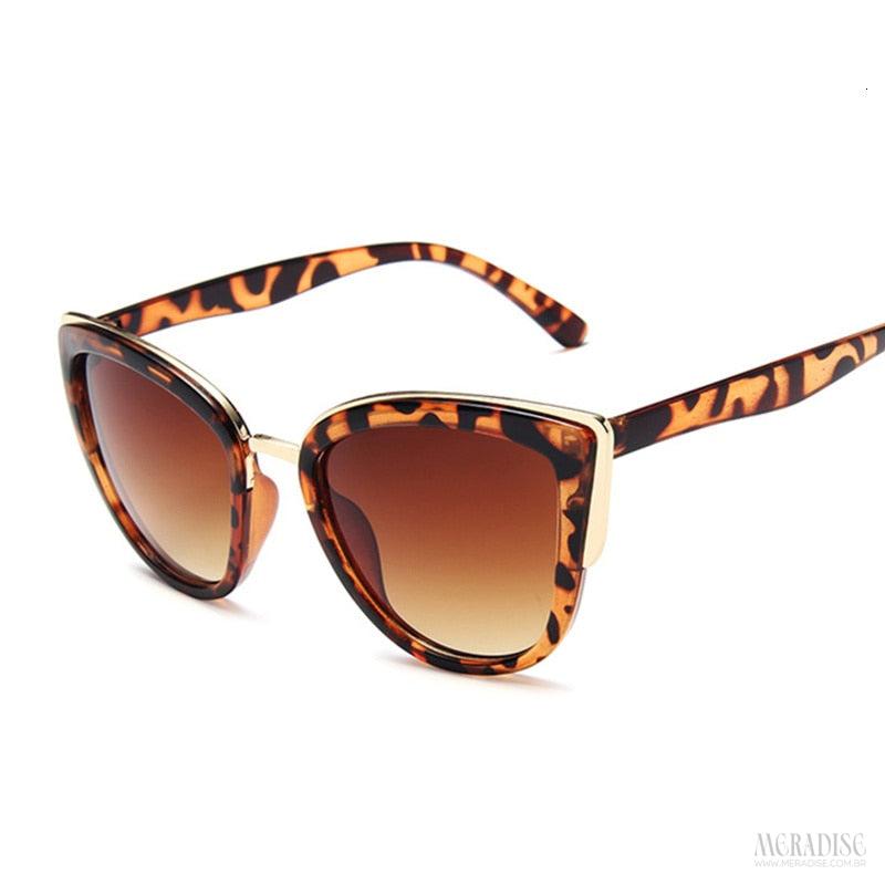 Óculos de Sol Feminino Feline UV400, Tartaruga - Meradise