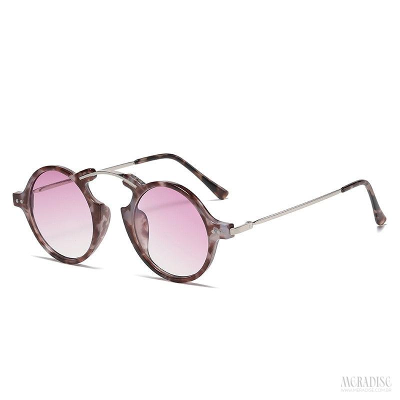 Óculos de Sol Steampunk UV400, Roxo - Meradise