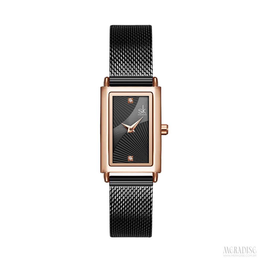 Relógio Feminino Hallie Camdyn, Preto - Meradise