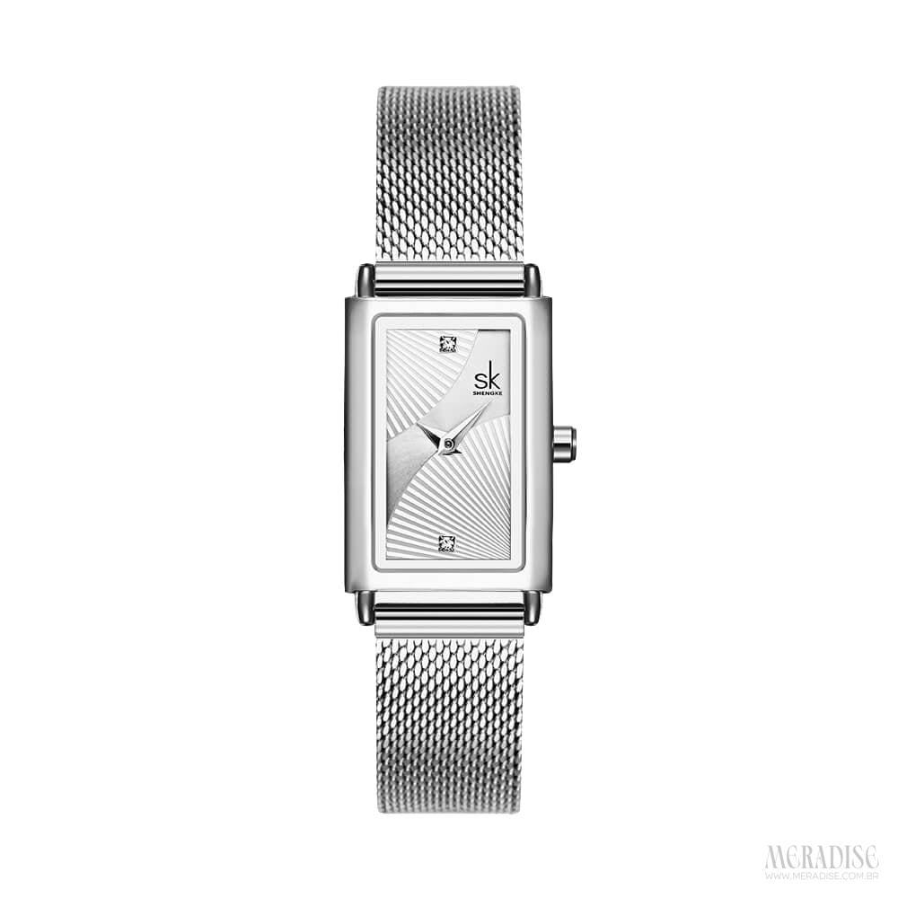 Relógio Feminino Hallie Camdyn, Prata - Meradise