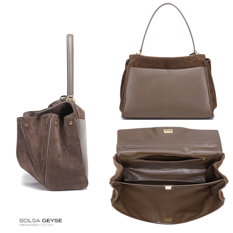 Bolsa Camurça Feminina Geyse - MERADISE, Foto 8