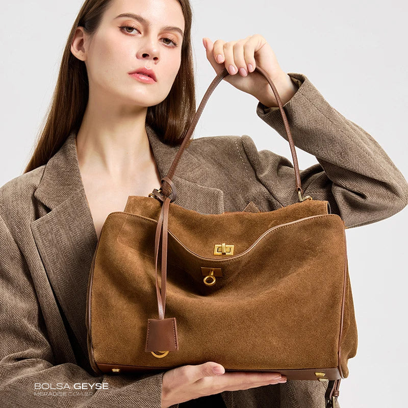 Bolsa Camurça Feminina Geyse - MERADISE, Foto 5