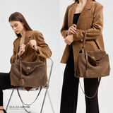 Bolsa Camurça Feminina Geyse - MERADISE, Foto 7