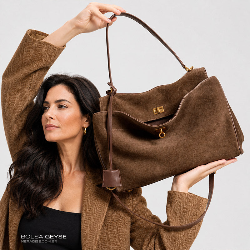 Bolsa Camurça Feminina Geyse - MERADISE, Foto 2
