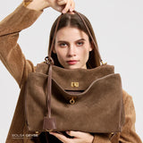 Bolsa Camurça Feminina Geyse - MERADISE, Foto 6