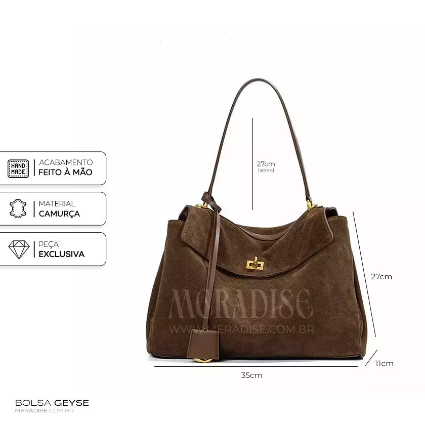 Bolsa Camurça Feminina Geyse - MERADISE, Foto 9