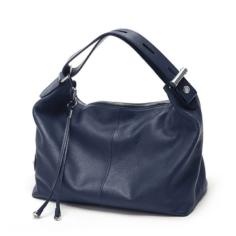 Bolsa de Couro Feminina Amara, Azul - Meradise 