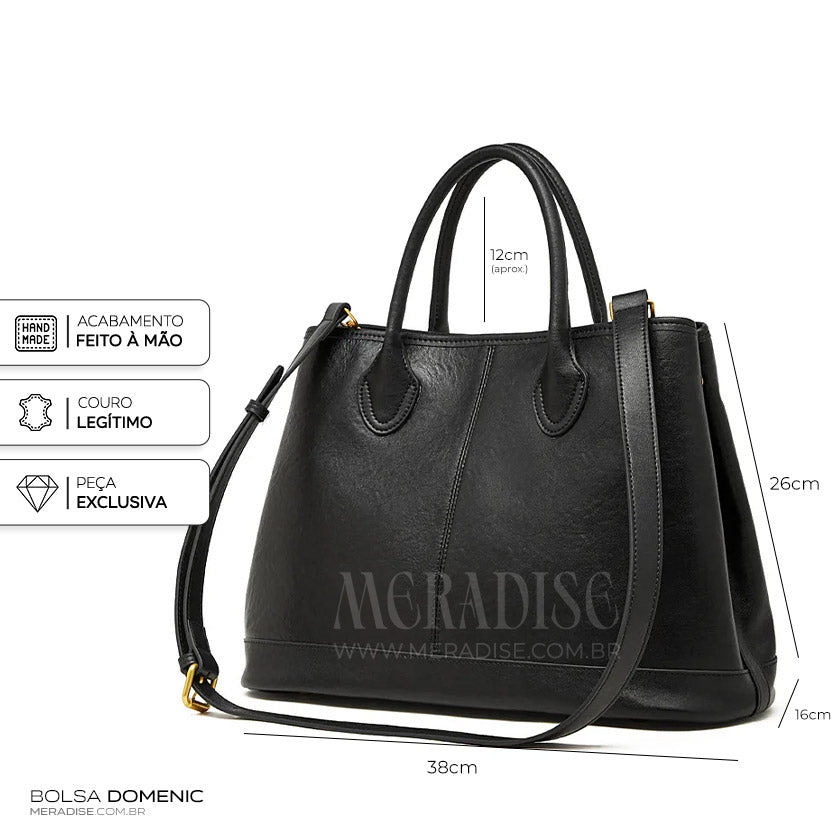 Bolsa de Couro Feminina Domenic - MERADISE, Foto 12