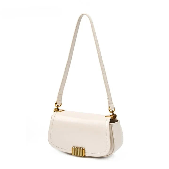 Bolsa de Couro Feminina Mary, Off-White - MERADISE 