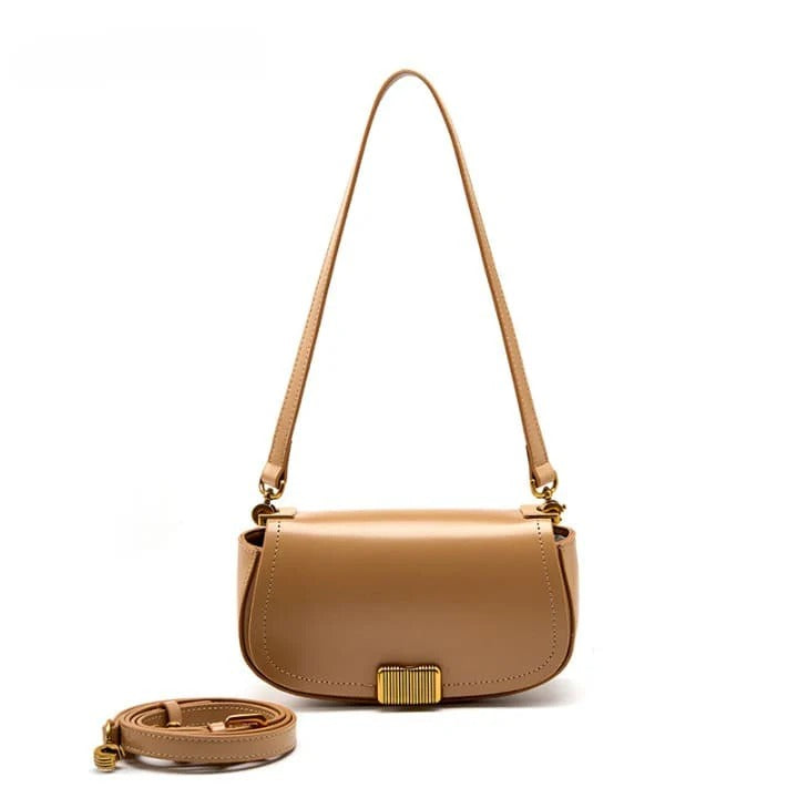 Bolsa de Couro Feminina Mary, Khaki - MERADISE 