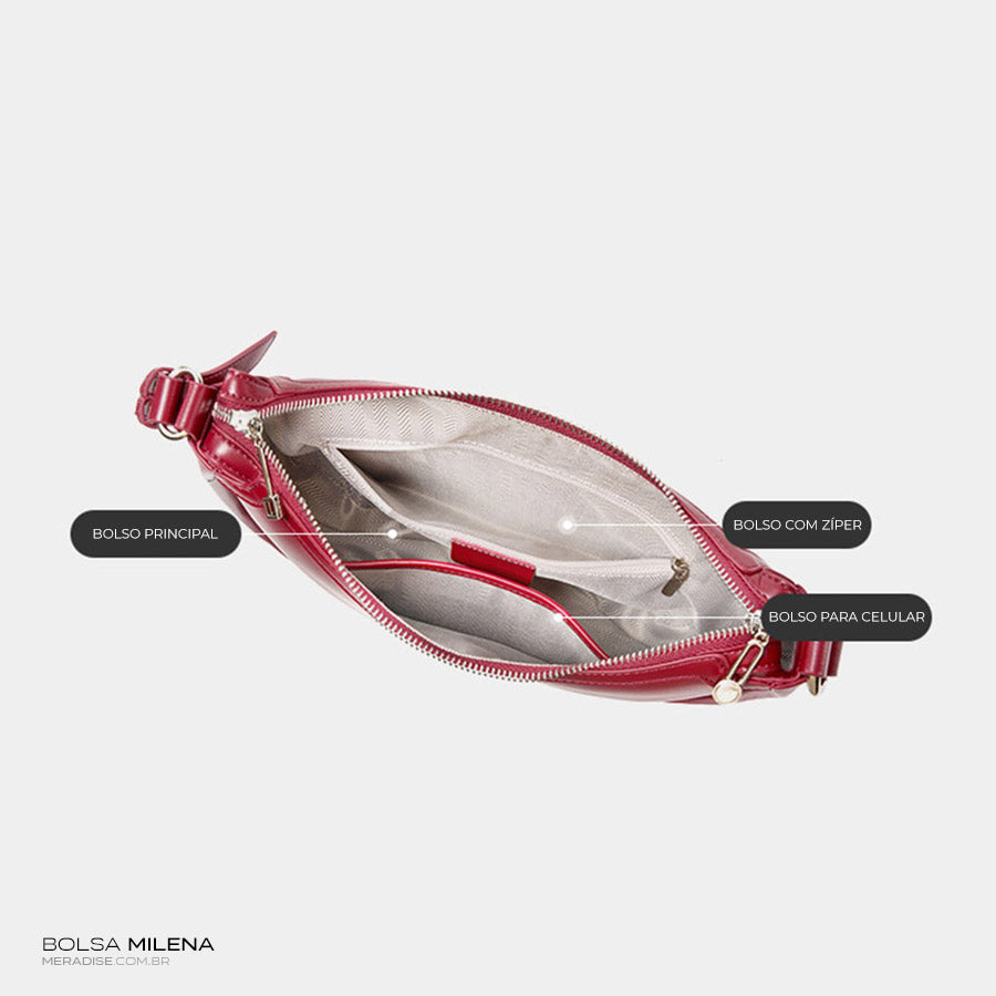 Bolsa de Couro Feminina Milena - MERADISE, Foto 6