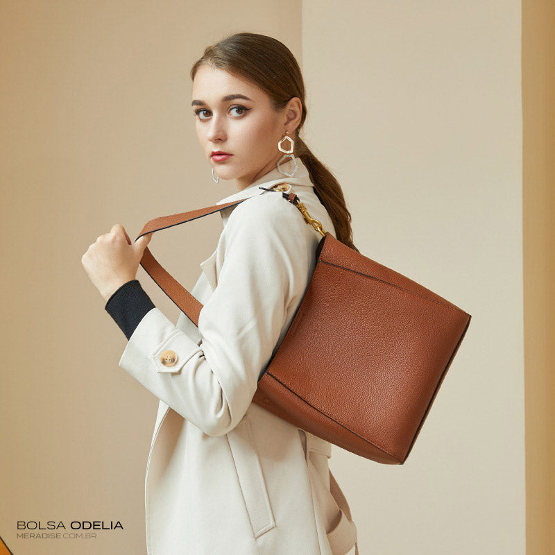 Bolsa de Couro Feminina Odelia - Meradise 