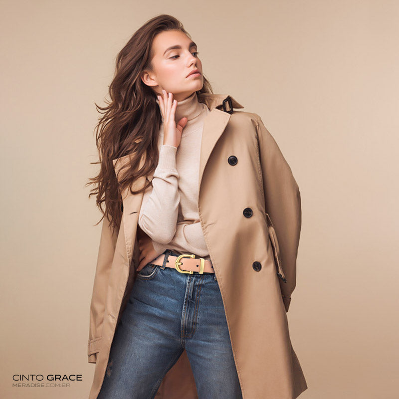 Cinto de Couro Feminino Grace - MERADISE 